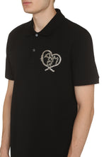 Load image into Gallery viewer, Embroidered cotton-piqué polo shirt
