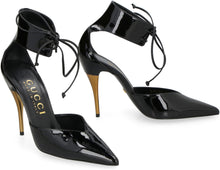 Load image into Gallery viewer, Patent leather pointy-toe pumps
