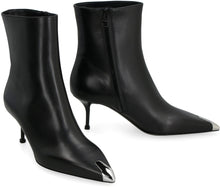 Load image into Gallery viewer, Punk leather pointy-toe ankle boots
