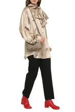 Load image into Gallery viewer, Pussy-bow silk blouse
