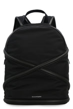 Load image into Gallery viewer, Harness leather details nylon backpack
