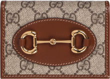 Load image into Gallery viewer, Gucci Horsebit GG Supreme fabric card holder
