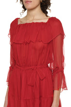 Load image into Gallery viewer, Ruffled chiffon dress
