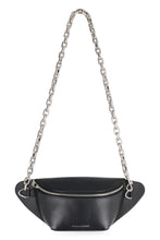 Load image into Gallery viewer, Biker leather belt bag with logo
