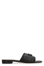 Load image into Gallery viewer, Leather slides with logo
