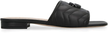 Load image into Gallery viewer, Leather slides with logo
