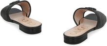 Load image into Gallery viewer, Leather slides with logo
