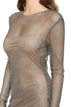 Load image into Gallery viewer, Embellished mesh sheath dress
