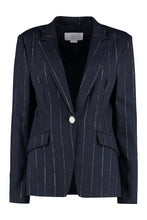 Load image into Gallery viewer, Wool-blend pinstripe blazer
