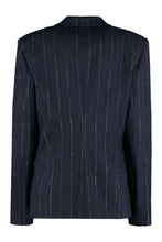 Load image into Gallery viewer, Wool-blend pinstripe blazer

