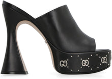 Load image into Gallery viewer, Slider leather platform sandals
