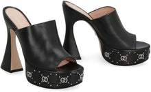 Load image into Gallery viewer, Slider leather platform sandals
