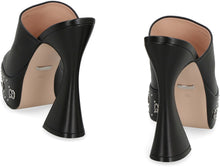 Load image into Gallery viewer, Slider leather platform sandals
