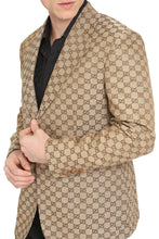 Load image into Gallery viewer, Linen blend single-breast jacket
