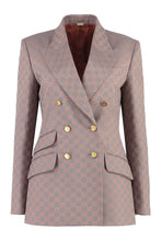 Load image into Gallery viewer, Cotton double-breasted blazer
