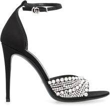Load image into Gallery viewer, Embellished satin sandals
