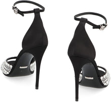 Load image into Gallery viewer, Embellished satin sandals
