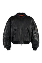 Load image into Gallery viewer, Leather bomber jacket
