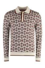 Load image into Gallery viewer, Jacquard knit polo shirt
