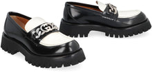 Load image into Gallery viewer, Logo detail leather loafers
