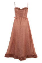 Load image into Gallery viewer, Midi dress in linen and silk blend
