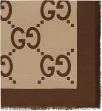 Load image into Gallery viewer, Jacquard shawl with frayed edges
