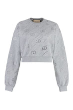 Load image into Gallery viewer, Cotton crew-neck sweatshirt with logo
