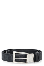 Load image into Gallery viewer, Leather and GG supreme fabric reversible belt
