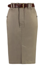 Load image into Gallery viewer, Gabardine midi skirt
