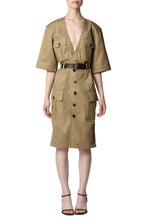Load image into Gallery viewer, Saharienne Cotton twill dress
