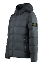 Load image into Gallery viewer, Hooded techno fabric down jacket
