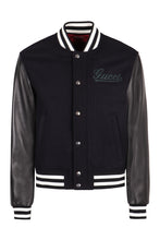 Load image into Gallery viewer, Wool and leather bomber jacket
