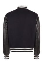 Load image into Gallery viewer, Wool and leather bomber jacket
