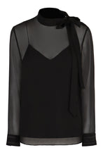 Load image into Gallery viewer, Pussy-bow silk blouse
