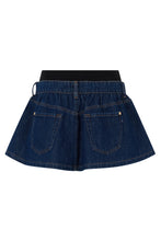 Load image into Gallery viewer, Mini Skirt in Denim with Elastic at the Waist
