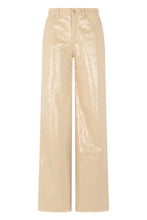 Load image into Gallery viewer, Cotton wide trousers with sequins
