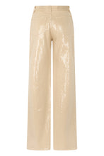 Load image into Gallery viewer, Cotton wide trousers with sequins
