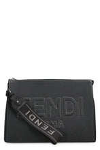 Load image into Gallery viewer, FF Logo detail flat leather pouch
