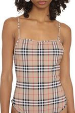 Load image into Gallery viewer, Vintage check motif one-piece swimsuit
