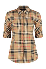 Load image into Gallery viewer, Check print cotton shirt
