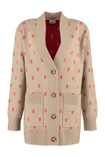 Load image into Gallery viewer, Logo motif oversized cardigan
