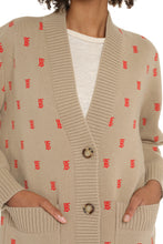 Load image into Gallery viewer, Logo motif oversized cardigan
