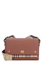 Load image into Gallery viewer, Note bag in leather and Vintage check fabric
