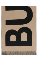 Load image into Gallery viewer, Wool scarf with logo intarsia
