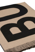 Load image into Gallery viewer, Wool scarf with logo intarsia
