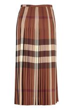 Load image into Gallery viewer, Pleated tartan-wool midi skirt
