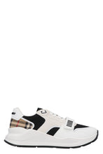 Load image into Gallery viewer, Leather and fabric low-top sneakers
