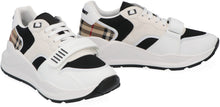 Load image into Gallery viewer, Leather and fabric low-top sneakers
