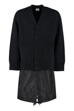 Load image into Gallery viewer, Nylon inserts wool cardigan
