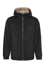 Load image into Gallery viewer, Reversible hooded nylon windbreaker jacket
